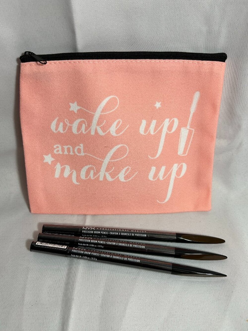 Lot/3 NYX Precision Brow Pencils ESPRESSO 05 + Makeup Pouch!